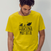 Camiseta estampada T-shirt Hakuna Matata - Hombre - Camiseta de algodón 180gsm - AMARILLO