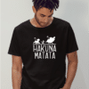 Camiseta estampada T-shirt Hakuna Matata - Hombre - Talla S - Camiseta de algodón 180gsm - NEGRO