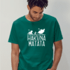 Camiseta estampada T-shirt Hakuna Matata - Hombre - Camiseta de algodón 180gsm - PETRÓLEO