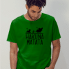 Camiseta estampada T-shirt Hakuna Matata - Hombre - Camiseta de algodón 180gsm - VERDE